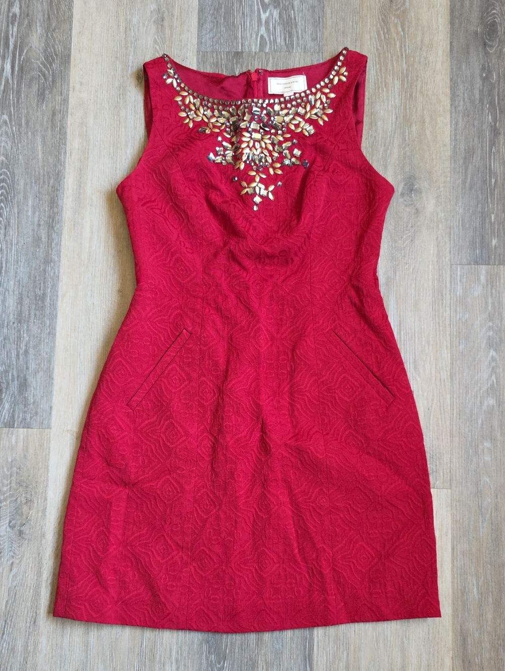 Anthropologie Embellished Sleeveless Mini Dress